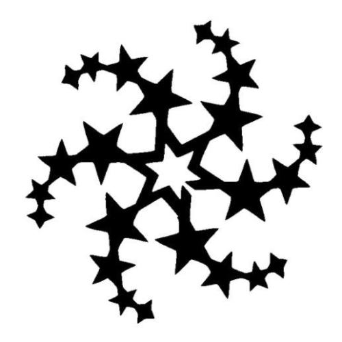 TAG Star Circle Glitter Tattoo Stencil